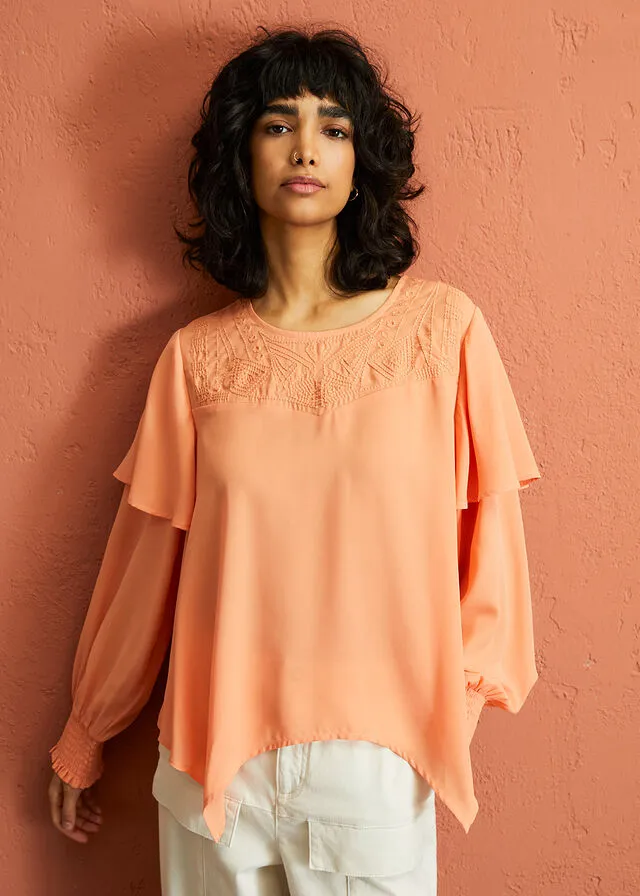 Pastel Apricot Blouse