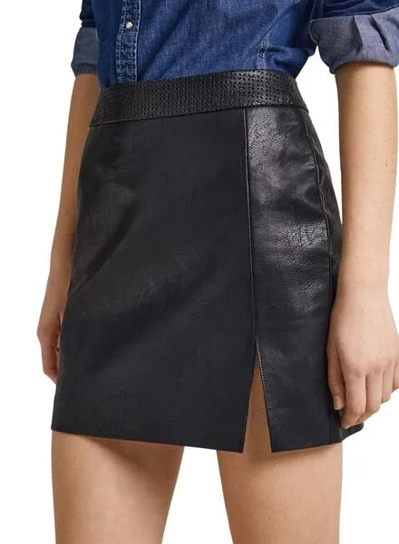 Pepe Jeans Maar Negro Women's Skirt