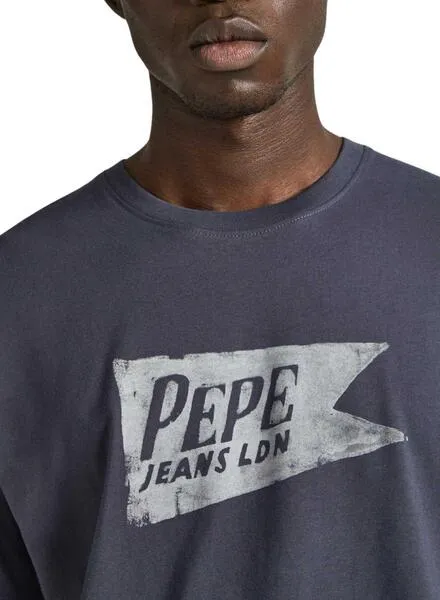 Pepe Jeans Men's Gray Single Cardiff T-shirt