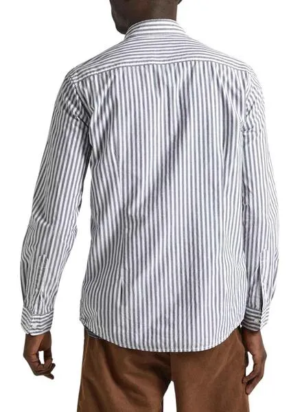 Pepe Jeans Pigdon Grey Striped Shirt Men