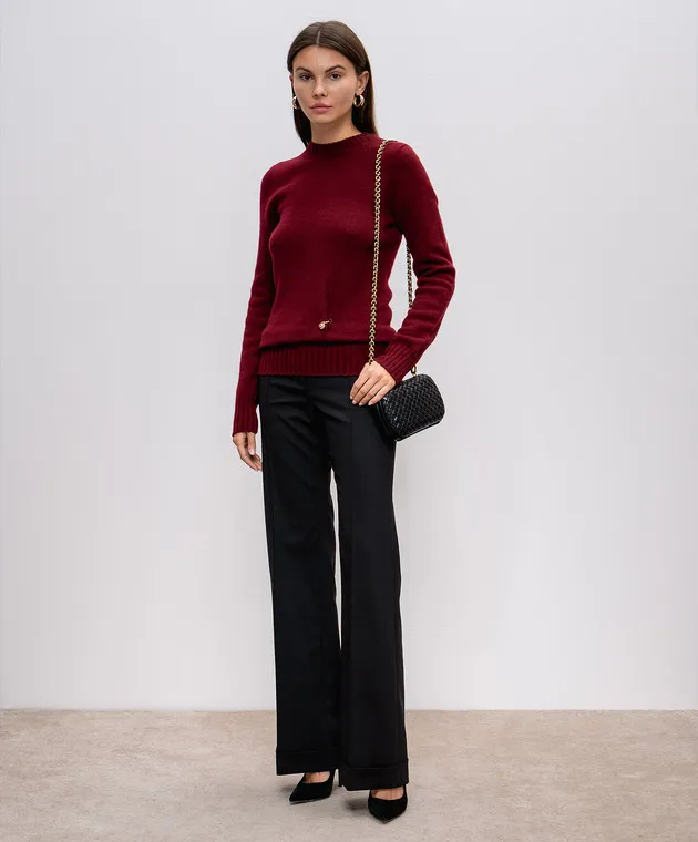 Burgundy wool and cashmere sweater by Philosophy di Lorenzo Serafini