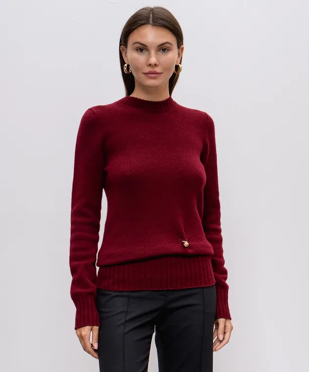 Burgundy wool and cashmere sweater by Philosophy di Lorenzo Serafini