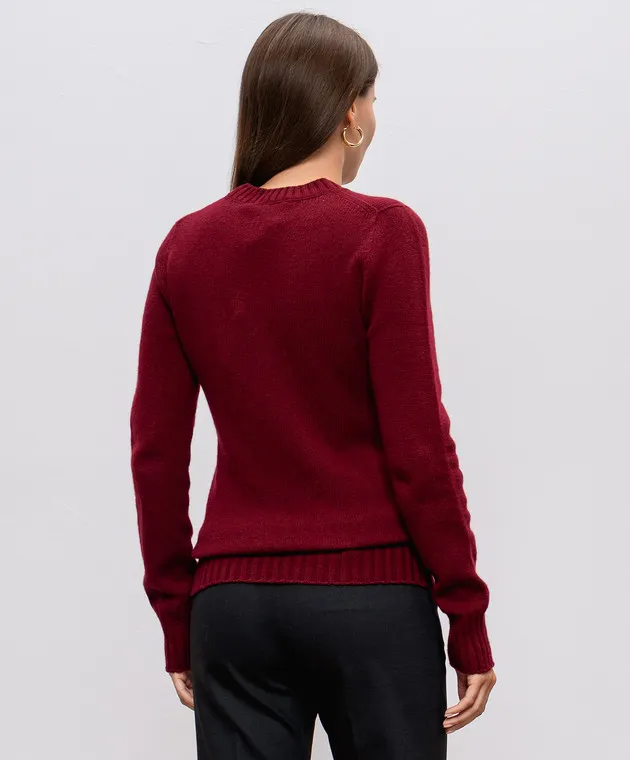 Burgundy wool and cashmere sweater by Philosophy di Lorenzo Serafini