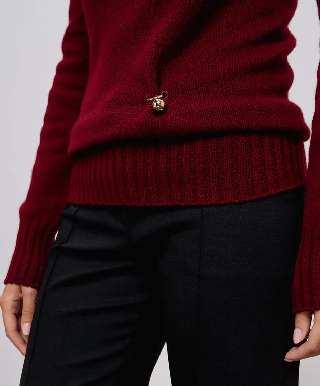 Burgundy wool and cashmere sweater by Philosophy di Lorenzo Serafini