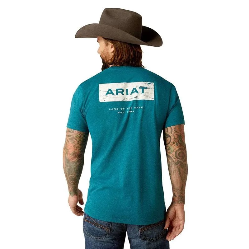 Playera Ariat Stacks Azul