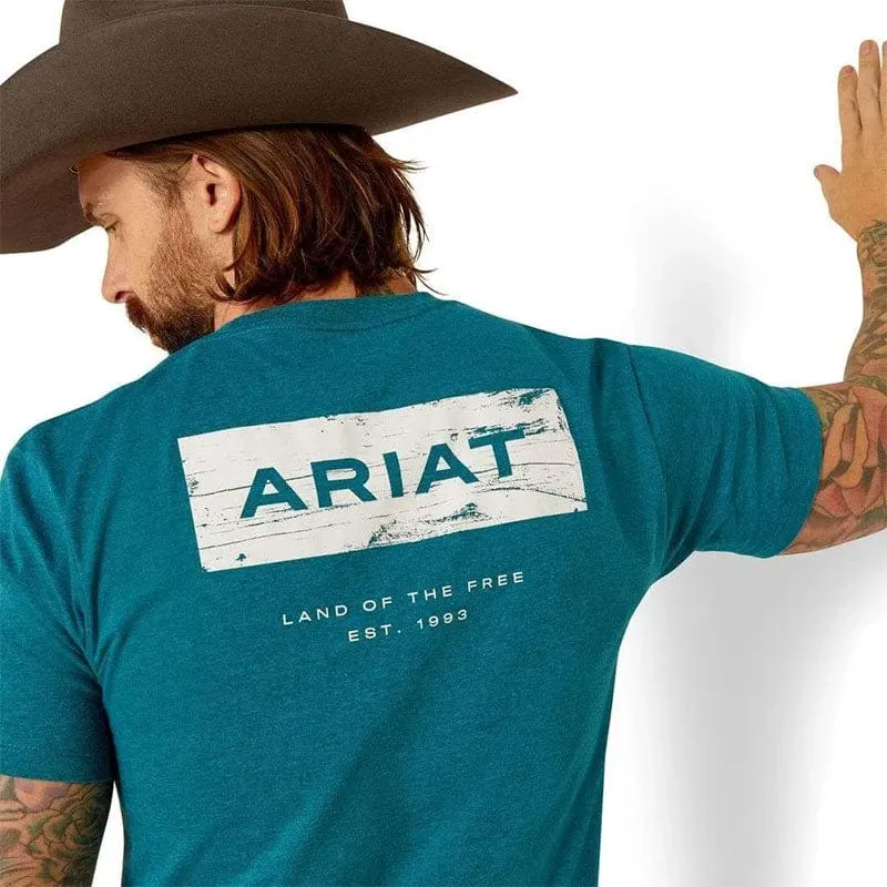 Playera Ariat Stacks Azul