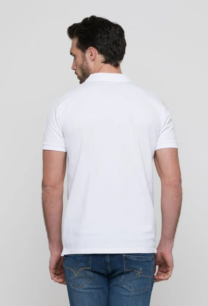 White Valecuatro Basic Polo