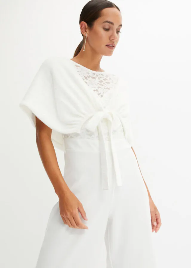 White Wool Poncho