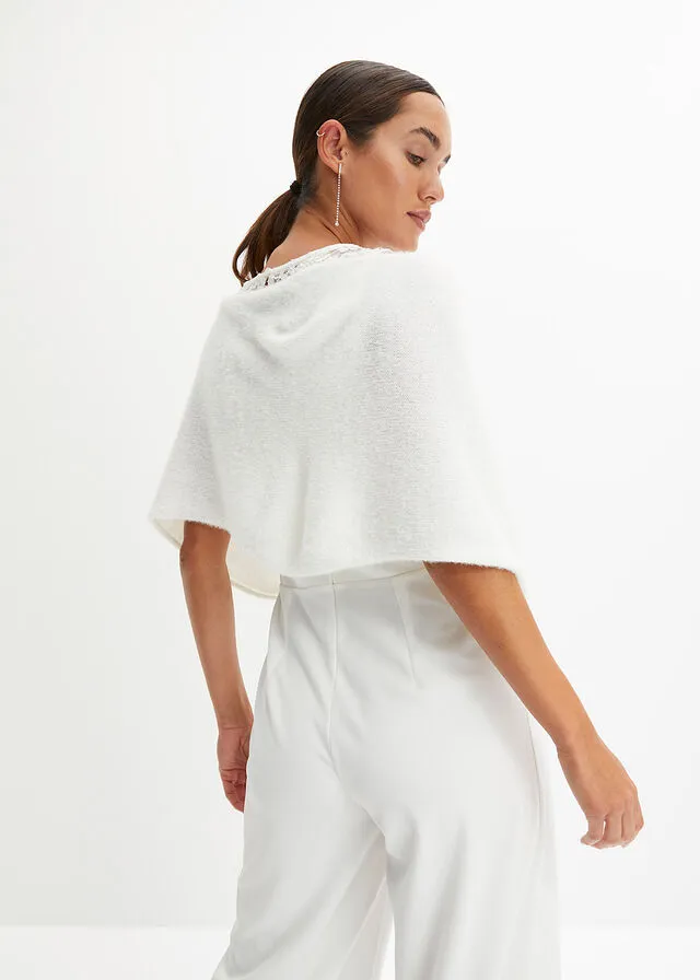 White Wool Poncho