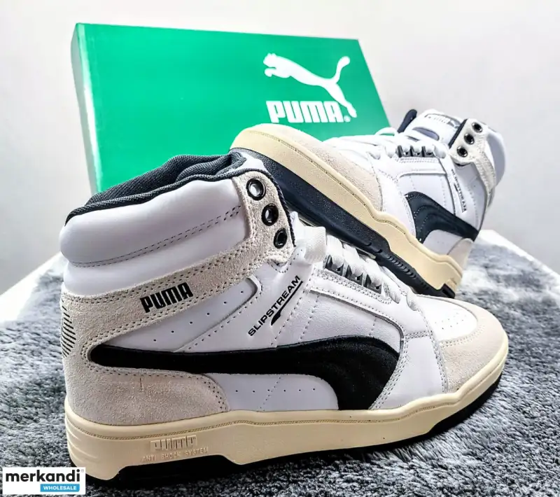 Puma y Adidas sneakers for sports.