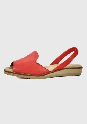 Red Leather Gigi Sandals