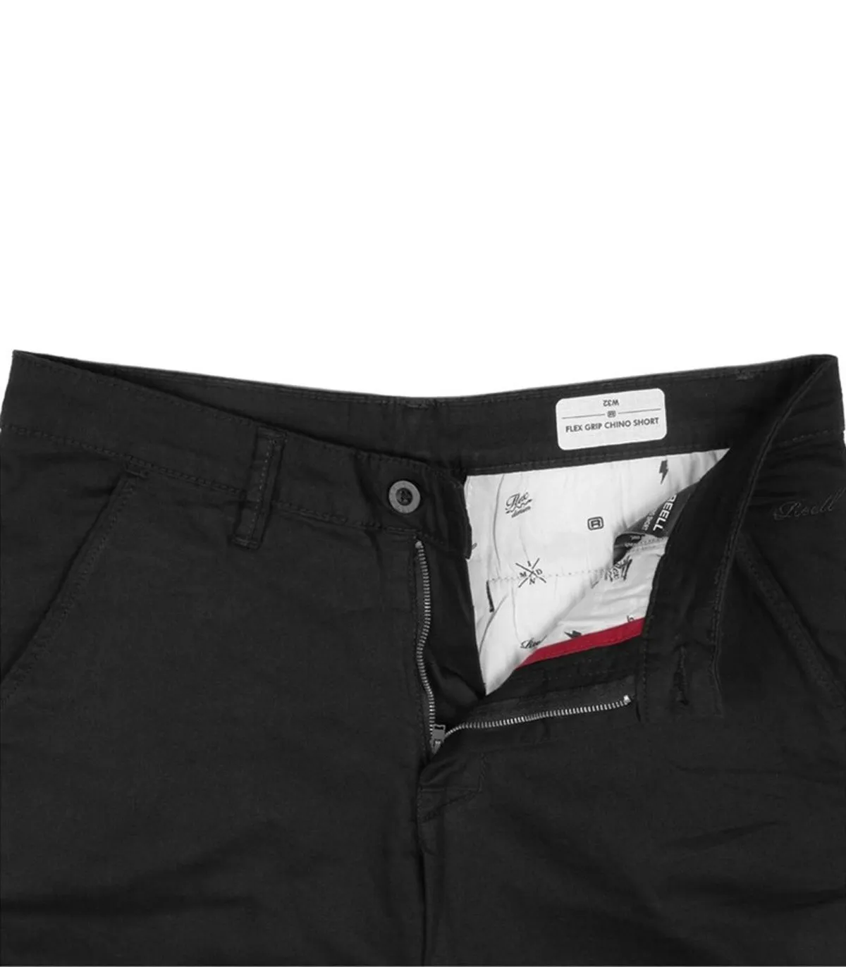 Reell Men's Black Chino Shorts with Flex Grip