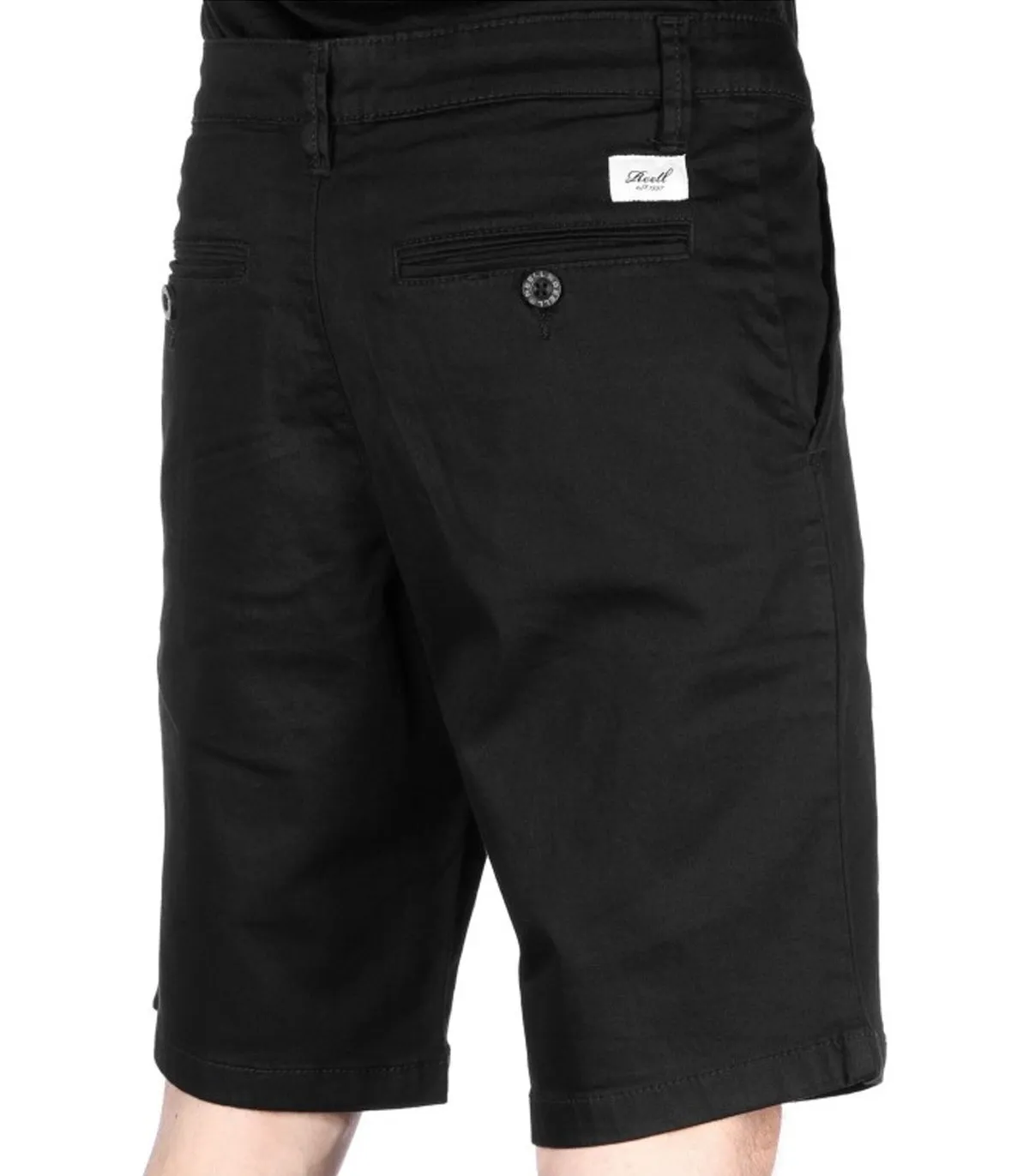 Reell Men's Black Chino Shorts with Flex Grip