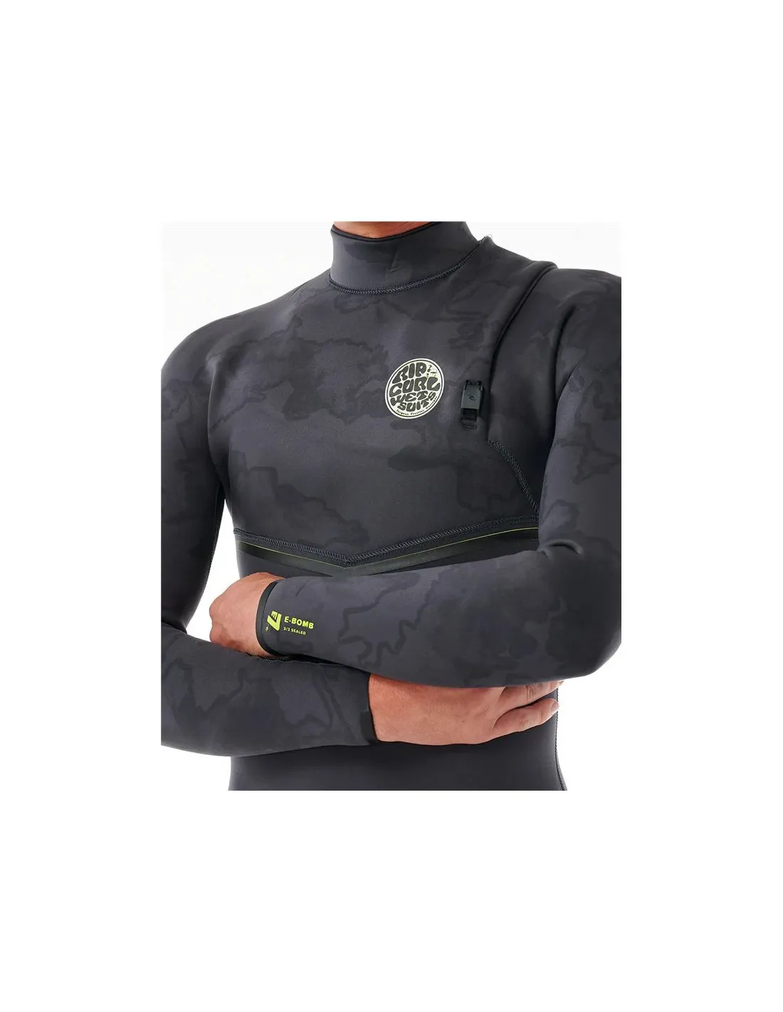 Rip Curl E Bomb 3/2 Dark Grey Zipperless Surf Wetsuit