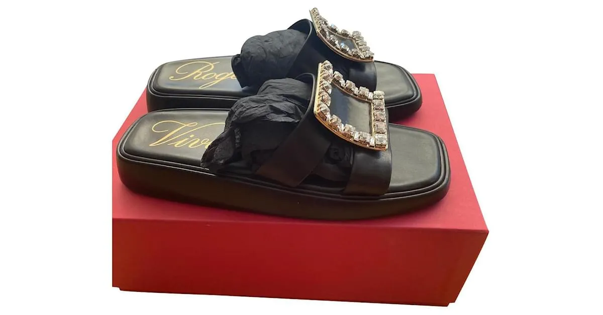 Roger Vivier Mulas Negro 