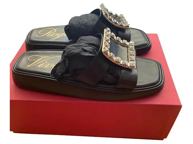 Roger Vivier Mulas Negro 