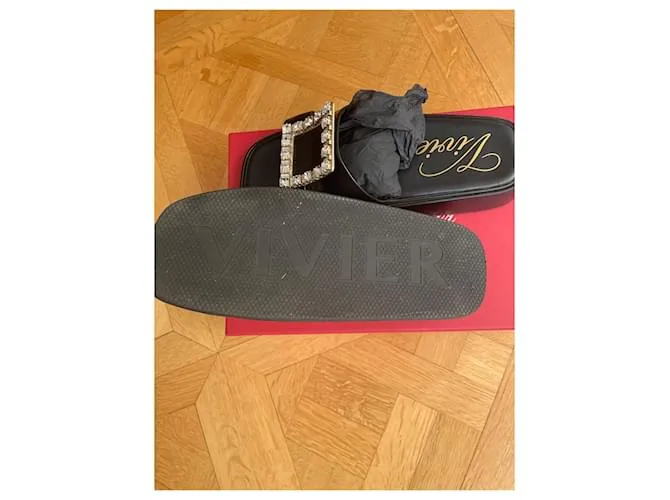 Roger Vivier Mulas Negro 