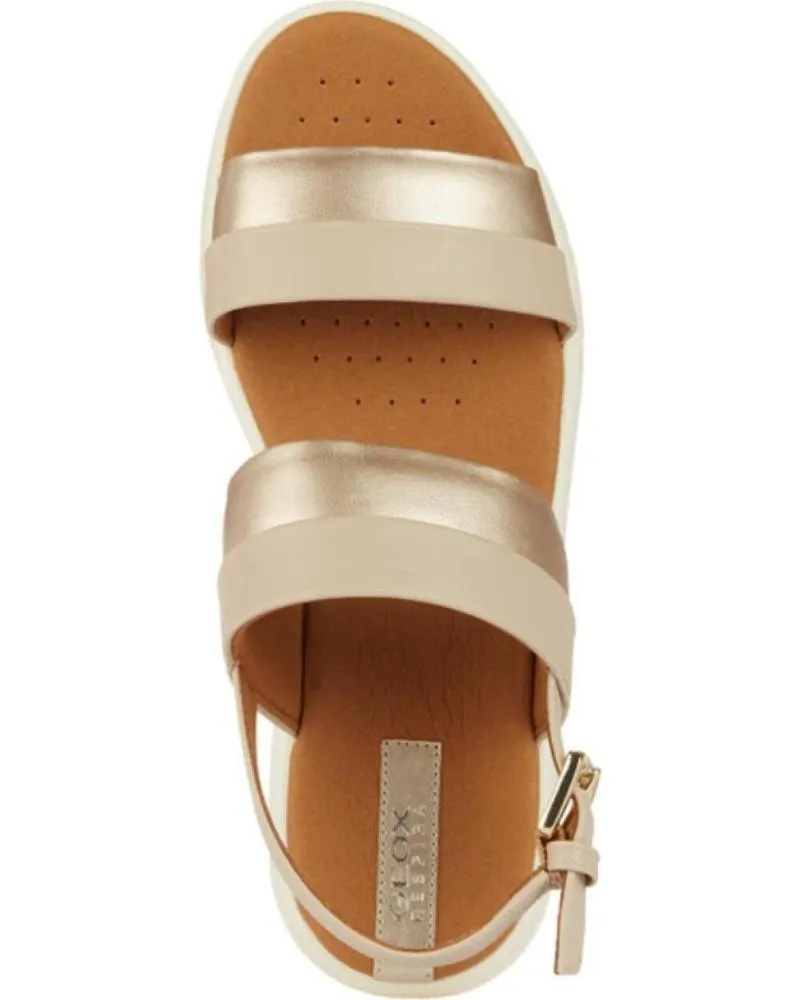 Sandalias de Mujer GEOX SANDALIA DOBLE TIRA DE MUJER C5379 BEIGE-LT GOLD