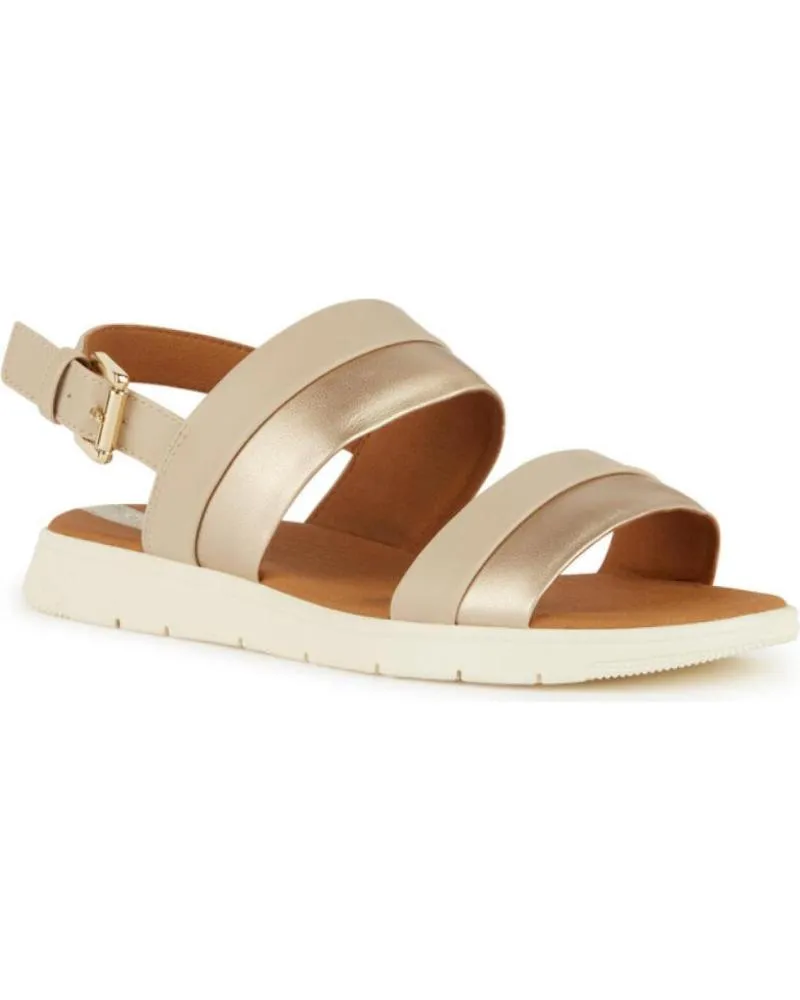 Sandalias de Mujer GEOX SANDALIA DOBLE TIRA DE MUJER C5379 BEIGE-LT GOLD