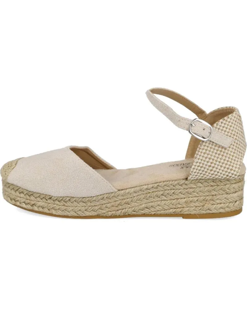 Sandalias L&R SHOES  de Mujer LR SHOES 4428 APARGATAS DE CUNA BAJA PARA MUJER  BEIGE