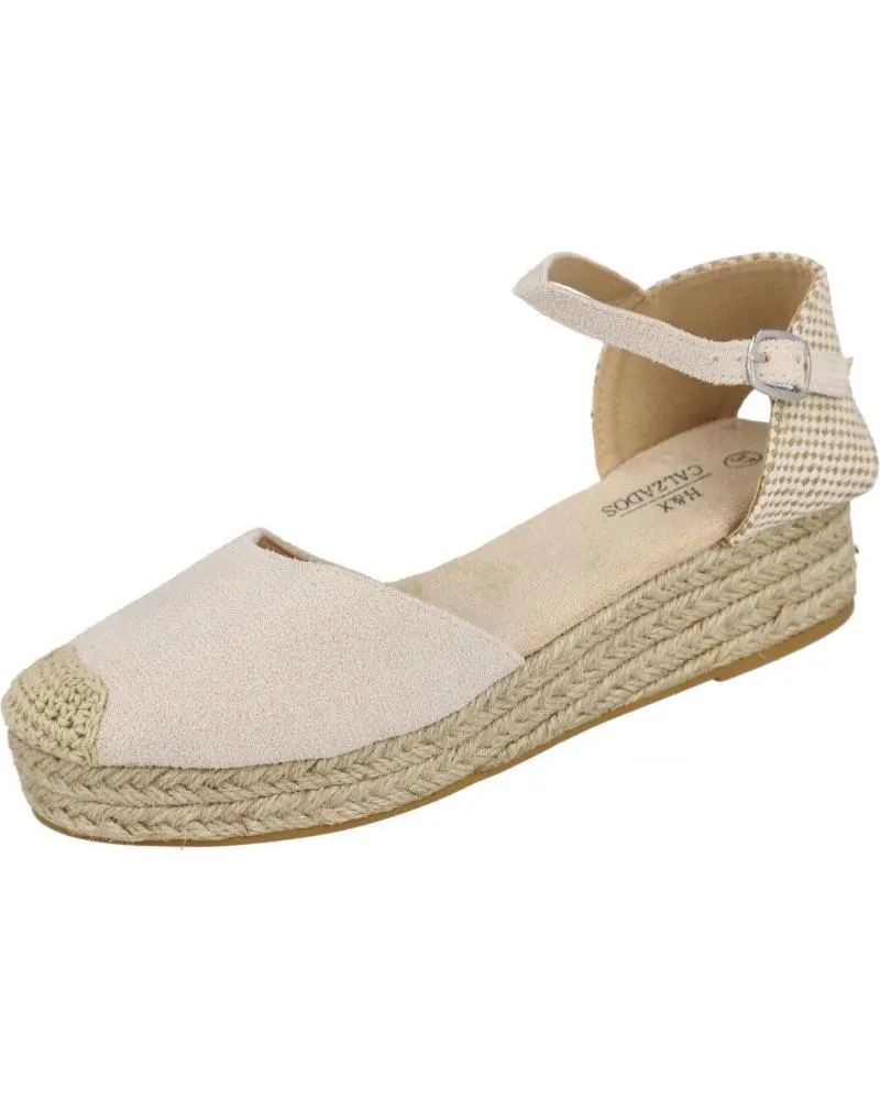 Sandalias L&R SHOES  de Mujer LR SHOES 4428 APARGATAS DE CUNA BAJA PARA MUJER  BEIGE