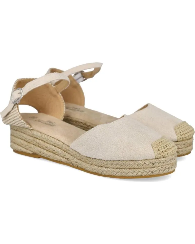 Sandalias L&R SHOES  de Mujer LR SHOES 4428 APARGATAS DE CUNA BAJA PARA MUJER  BEIGE