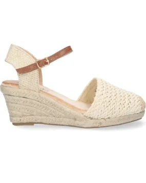 Sandalias PUNTOSALAO  de Mujer ALPARGATAS DE CUNA MEDIA DE YUTE TEXTURA MUJER BEIGE  VARIOS COLORES