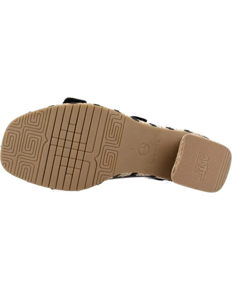 Sandalias TAMARIS  de Mujer DAMEN 1-28040-42 001 SANDALIAS CON TACON MEDIO P  NEGRO