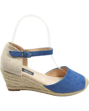 Sandalias TIMBOS  de Mujer SANDALIA CUNA ESPARTO MUJER 128365  AZUL