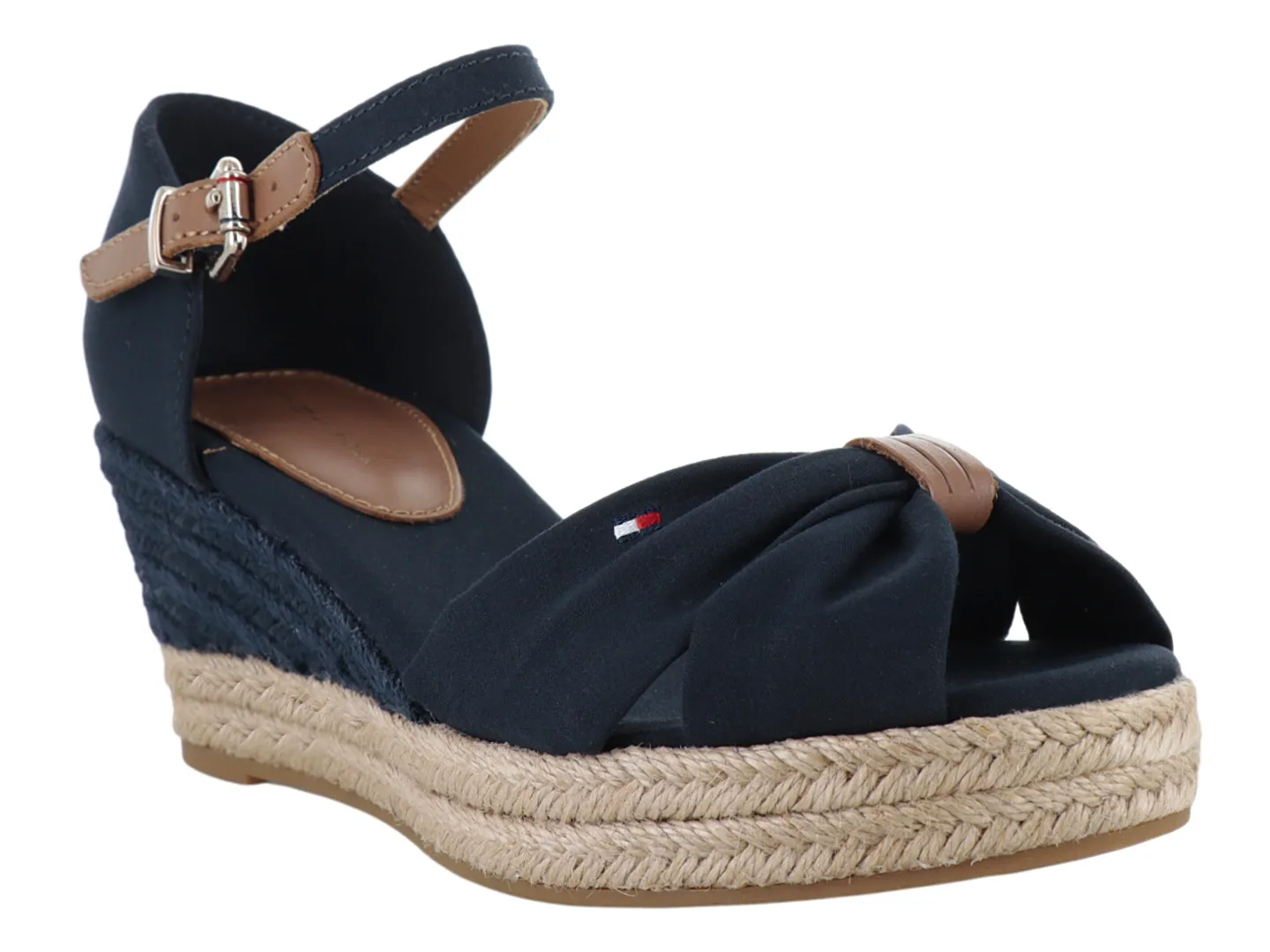 Sandalias Tommy Hilfiger Fw0478 Azul Para Mujer