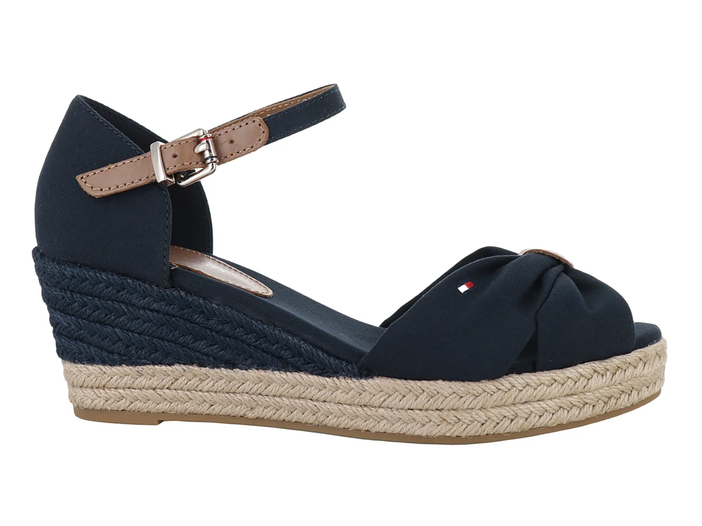 Sandalias Tommy Hilfiger Fw0478 Azul Para Mujer