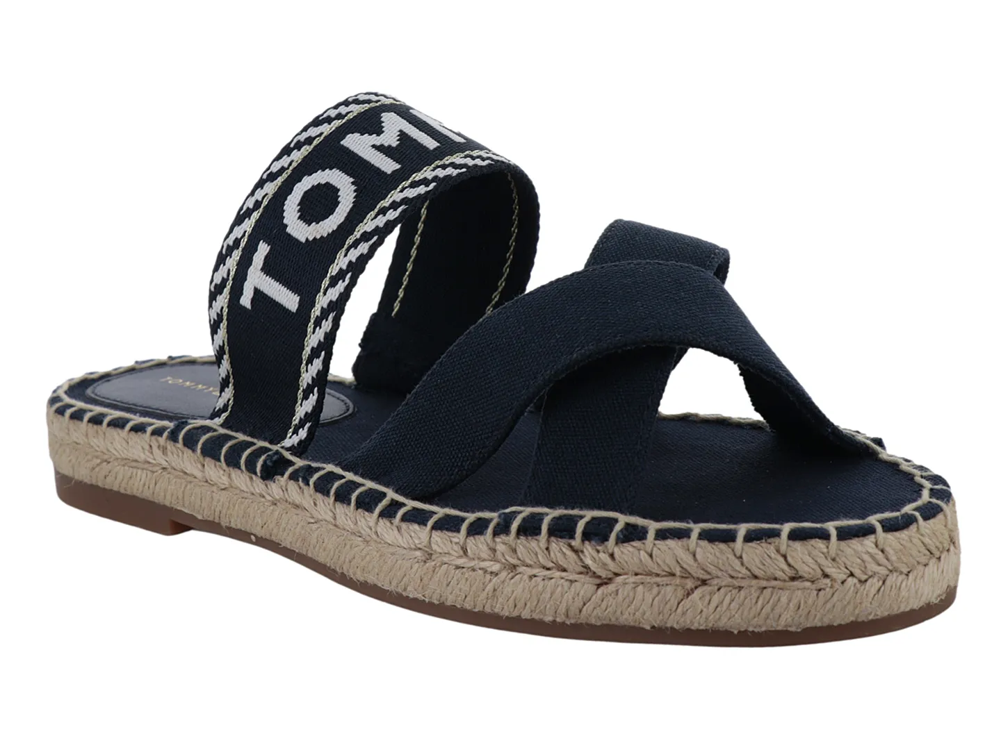 Sandalias Tommy Hilfiger Fw0718 Azul Para Mujer