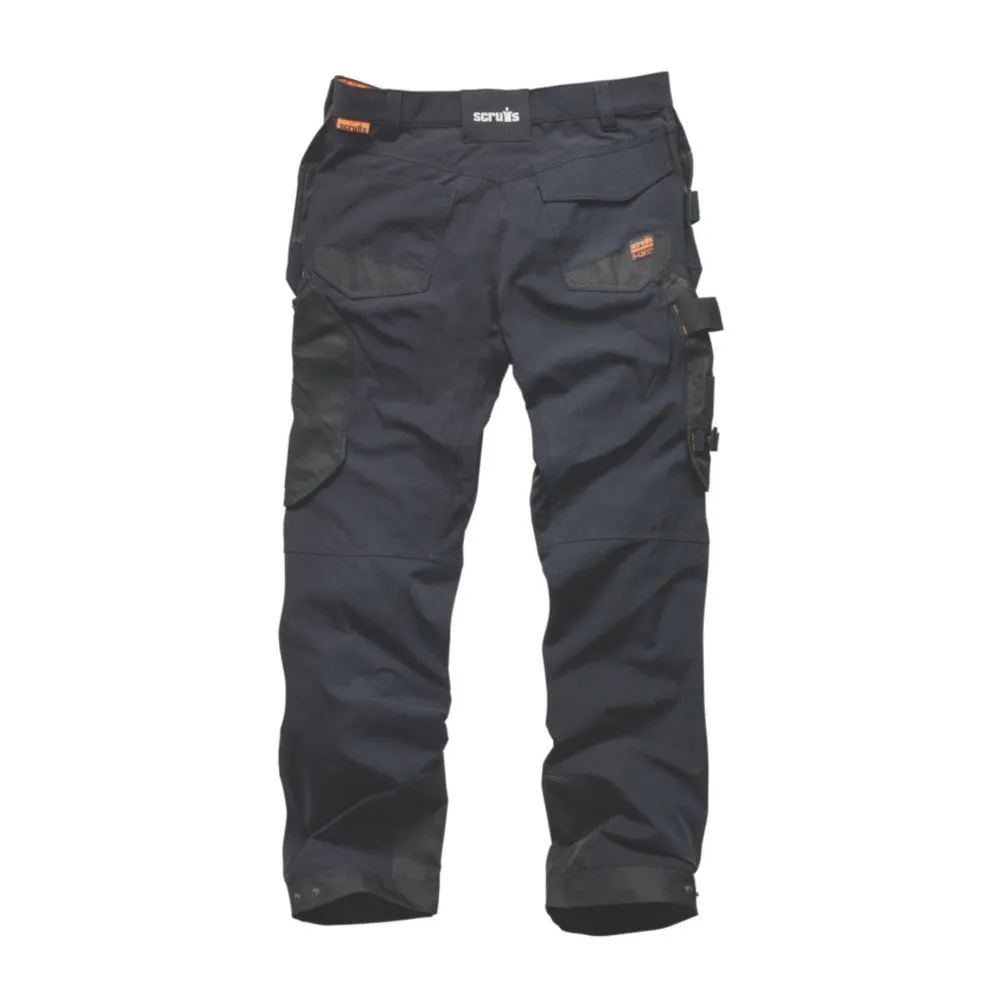 Scruffs Pro Flex Plus, pantalón de trabajo, negro (cintura 36