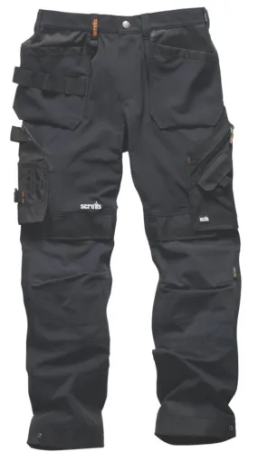 Scruffs Pro Flex Plus, pantalón de trabajo, negro (cintura 36, largo 30)