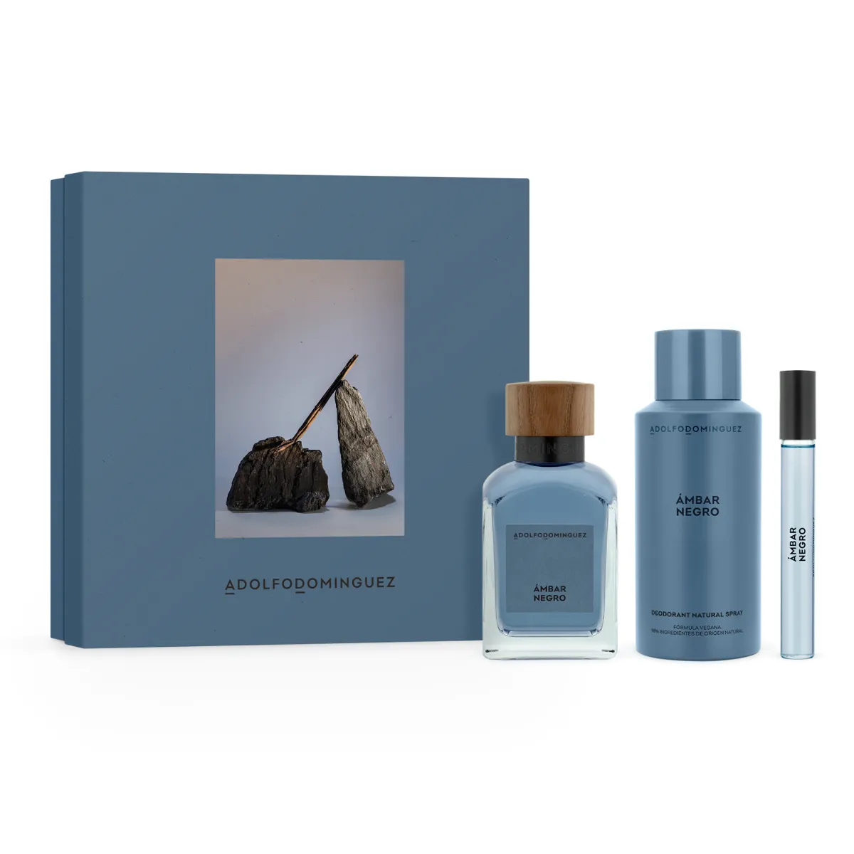 Set Adolfo Domínguez mbar Negro Eau De Parfum