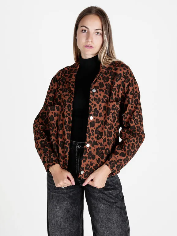 Solada Chaqueta camisera oversize de lunares para mujer