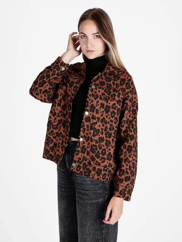 Solada Chaqueta camisera oversize de lunares para mujer