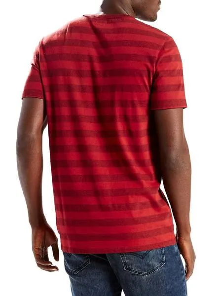 Striped Night Sunset Pocket Tee