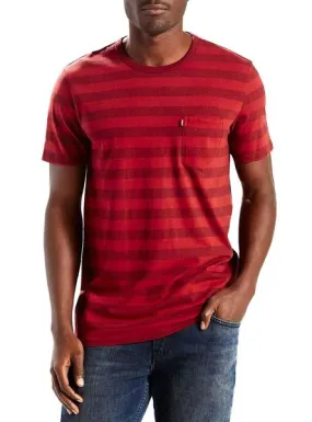 Striped Night Sunset Pocket Tee