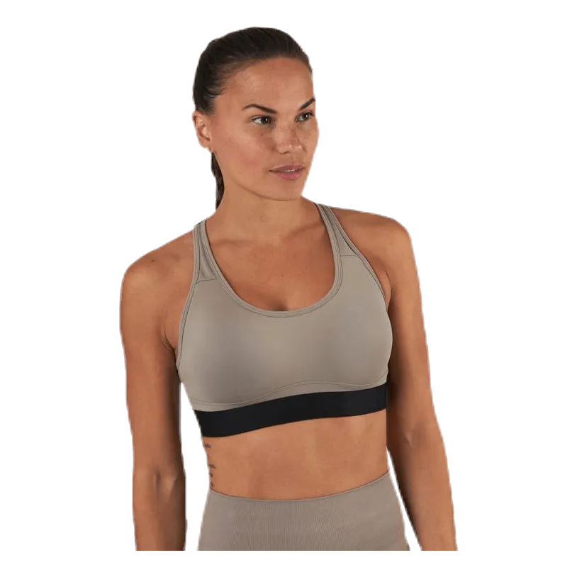 Stay In Place Padded Crossback Bra Beige