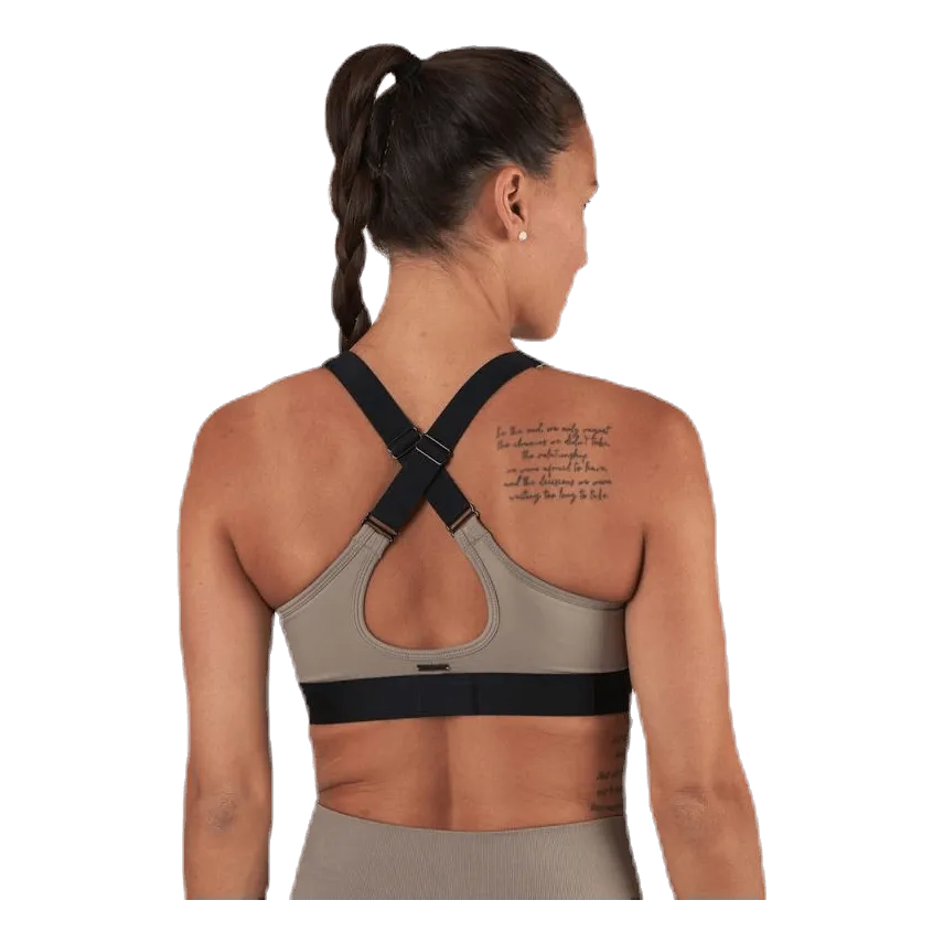 Stay In Place Padded Crossback Bra Beige