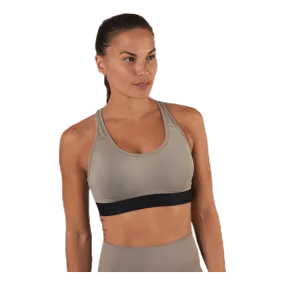 Stay In Place Padded Crossback Bra Beige