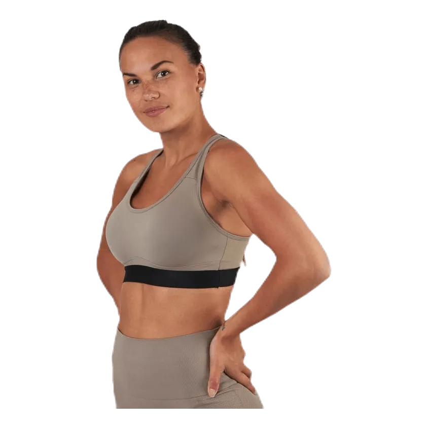 Stay In Place Padded Crossback Bra Beige