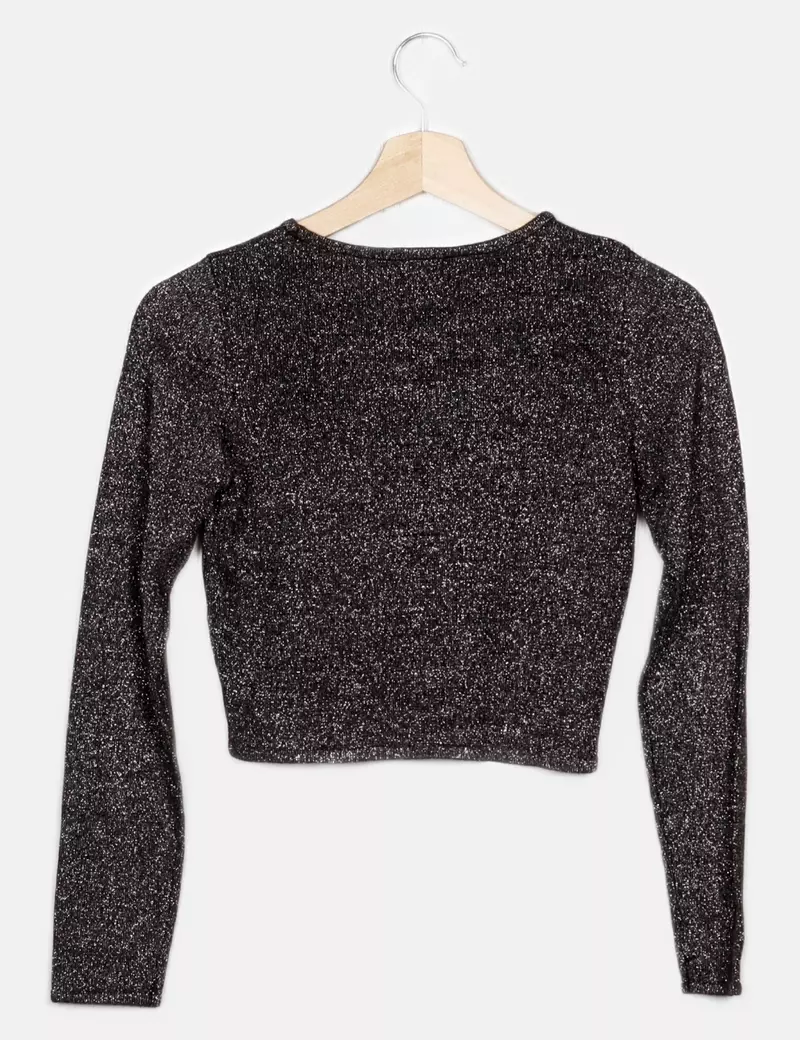 Glitter Stradivarius Crop Top