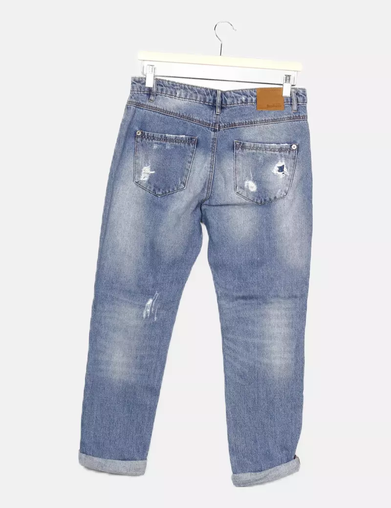 Blue denim Stradivarius pants