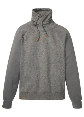 Shawl Collar Grey Mélange-Smoked Grey Sweatshirt