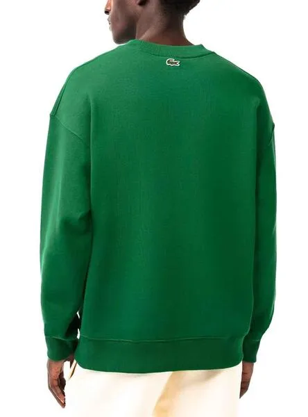 Green Lacoste Men's Loose Fit Jogger Sweatshirt.