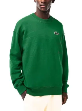 Green Lacoste Men's Loose Fit Jogger Sweatshirt.