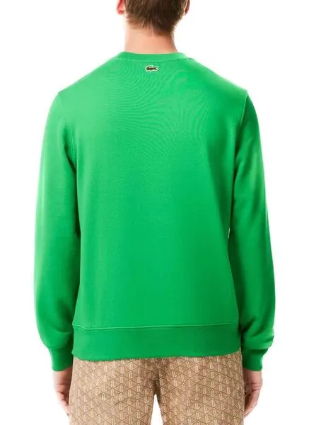 Green Men's Lacoste Loose Fit Monogram Sweatshirt