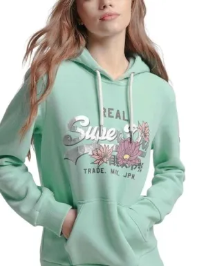 Vintage Green Women's Hooded Sweatshirt Narrative